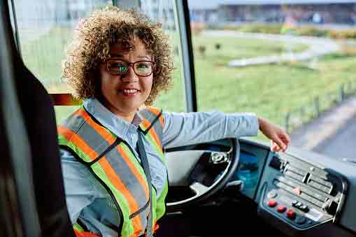 Woman School Bus Driver